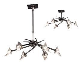 M0301BC  Flavia BC Telescopic/Semi Flush 6 Light